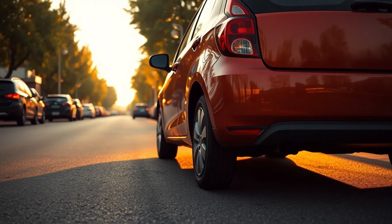 초보 운전자가 주차를 연습하는 모습