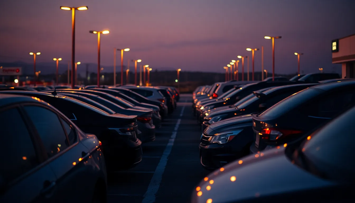 중고차 매매 관련 서류를 확인하는 모습