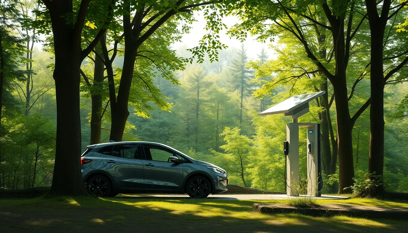 2026년 미래 전기차 충전소 풍경: 여러 대의 전기차가 다양한 방식으로 충전 중인 모습