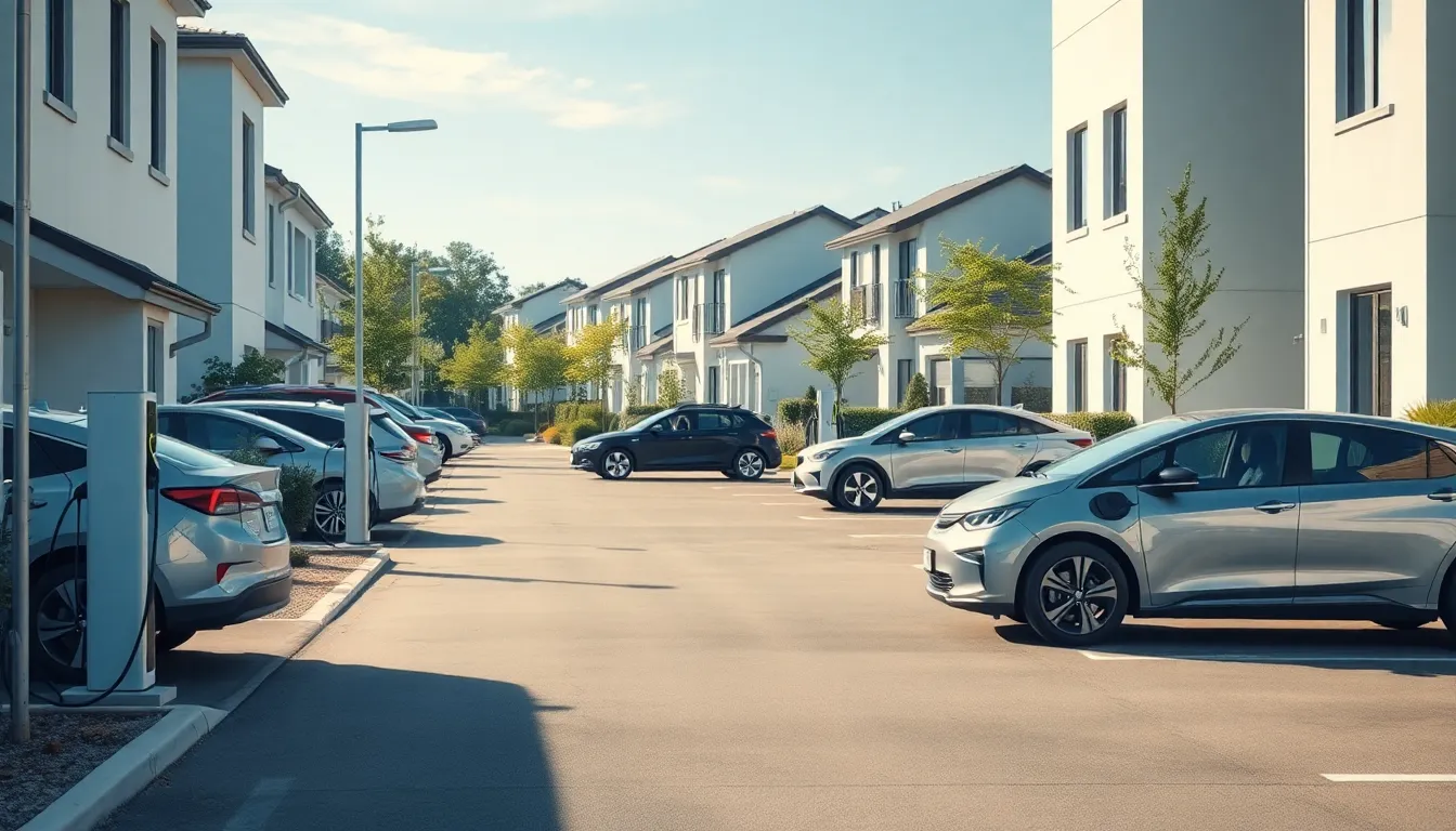 미래 전기차 충전소 풍경